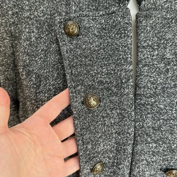 Tommy Hilfiger Size L open lightweight military style jacket in heathered gray